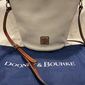 Dooney & Bourke Cream Leather Shoulder Bag